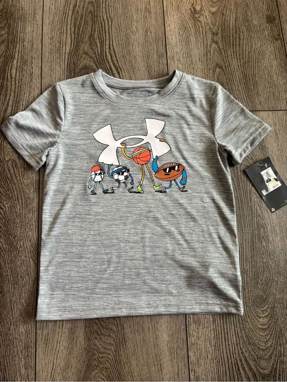 Under Armour Boys' Grey Athletic Graphic Tee